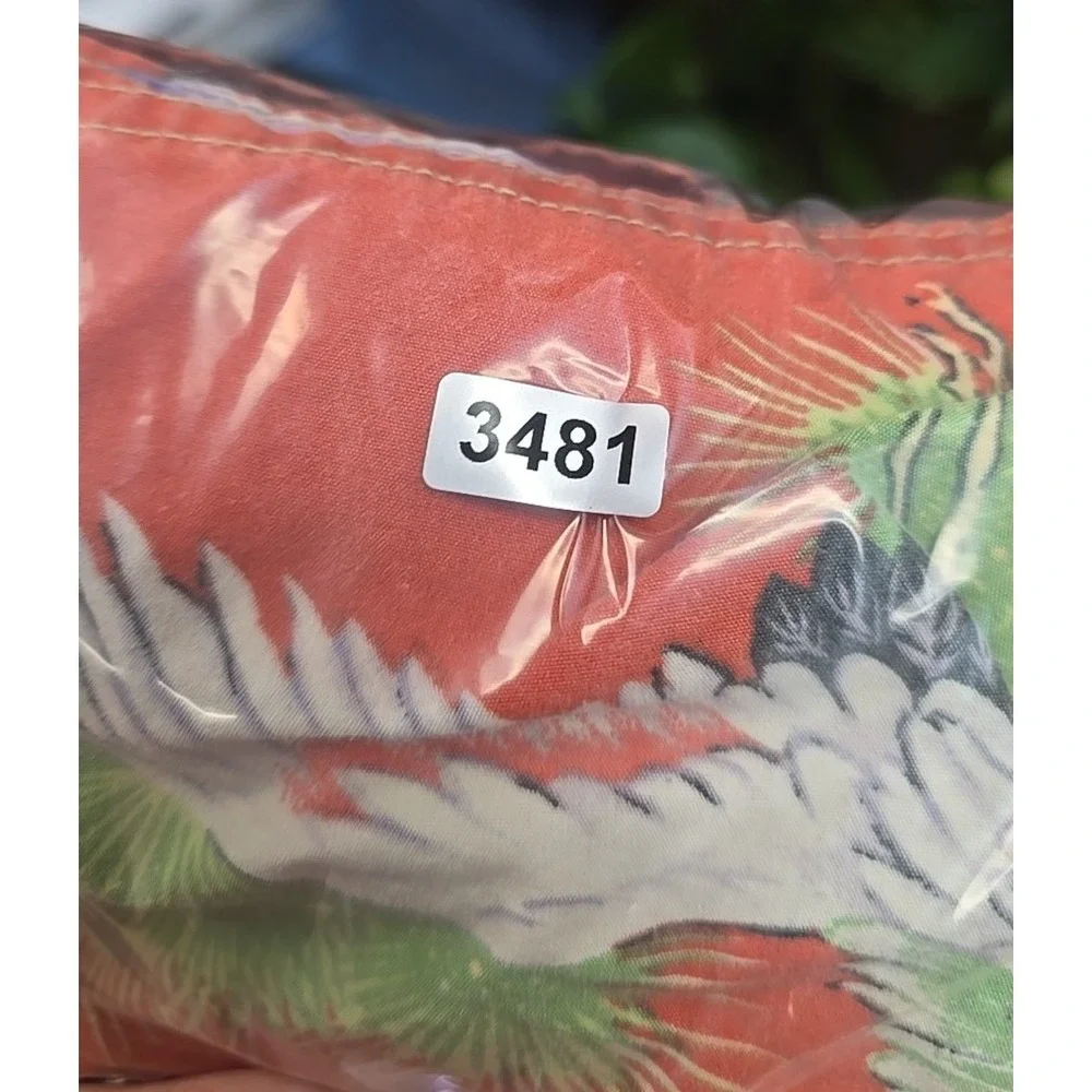 Polo Ralph Lauren Orange Floral Hawaiian Beach Swim Shorts Men's Size Medium‎
